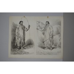 Equestrian intaglio from drawing book. After George Morland (1801)