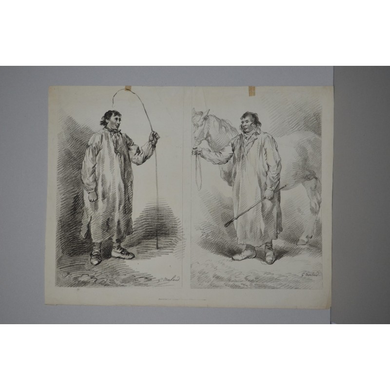 Intaglio equestre da un libro da disegno. Da George Morland (1801)