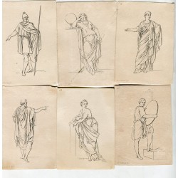 Divers vêtements grecs et romains antiques par Sébastien Leclerc