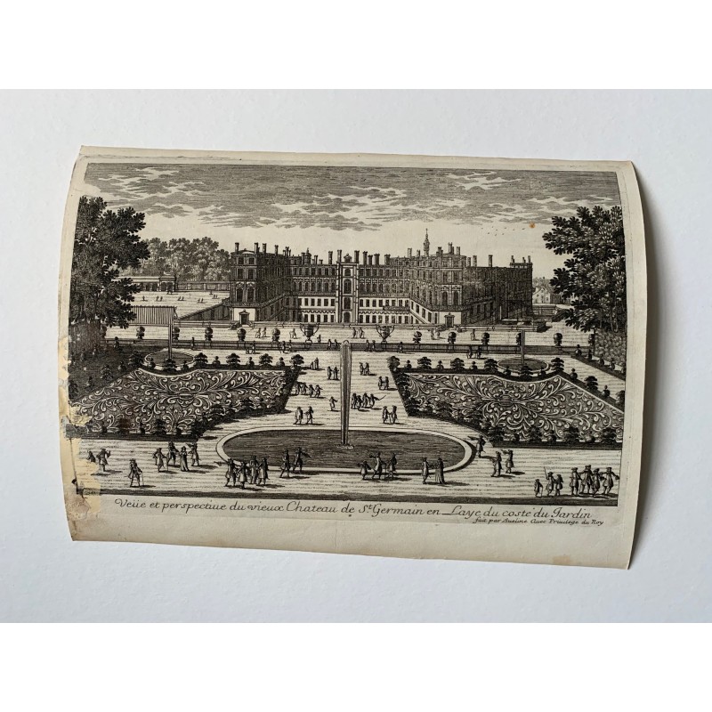 View of the Chateau Neuf of Saint-Germain-en-Laye. Pierre Aveline the Elder. Paris, 1656-1722.