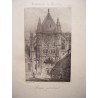 Cattedrale di Notre Dame a Senlis. Francia. Set di 5 litografie antiche. Stampe antiche (1831)