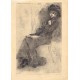 »Celle qui fait celle qui lit musset» 1879. Dibujó Felicien Rops (1833-1898)