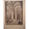 Cattedrale di Notre Dame a Senlis. Francia. Set di 5 litografie antiche. Stampe antiche (1831)
