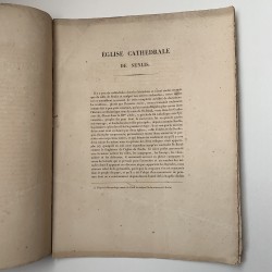 Cattedrale di Notre Dame a Senlis. Francia. Set di 5 litografie antiche. Stampe antiche (1831)