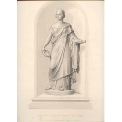 «Her most gracious Majesty» Engraving by T.W. Hunt de una estaua de marmol de J. Gibson