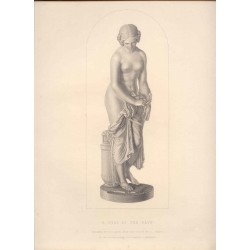 «A girl at the bath» engraved po W.H. Mote