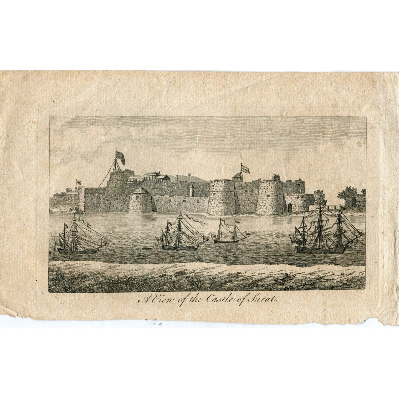 Château de Surat ou Fort de Surat, Inde. 1785.