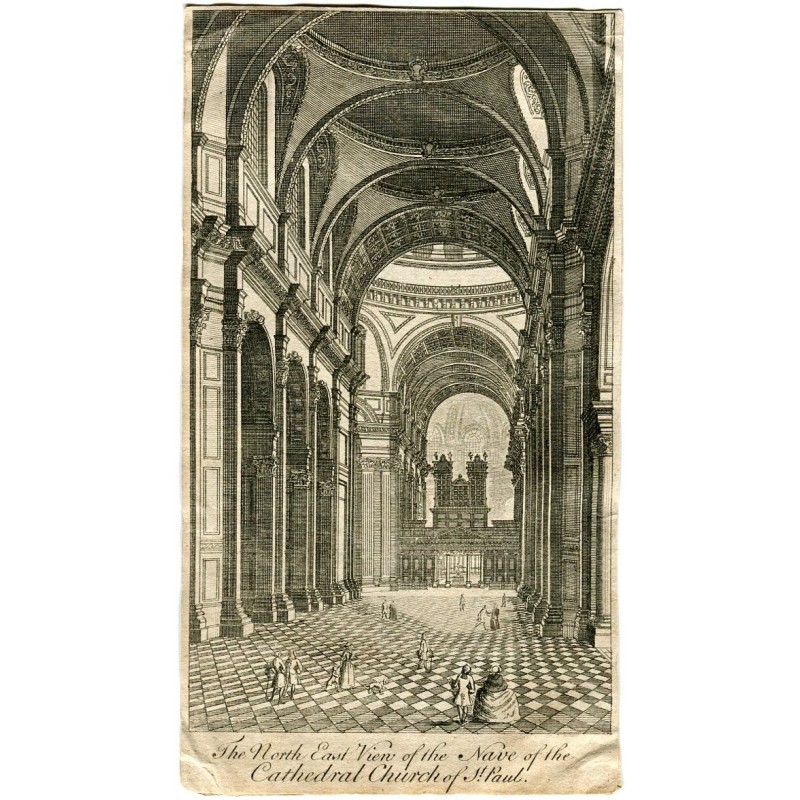 Vue nord-est de la nef de la cathédrale Saint-Paul. B. Winkles, 1749.
