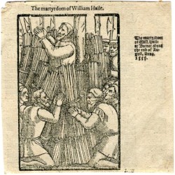 The martyrdom of William Haile woodcut from 1555