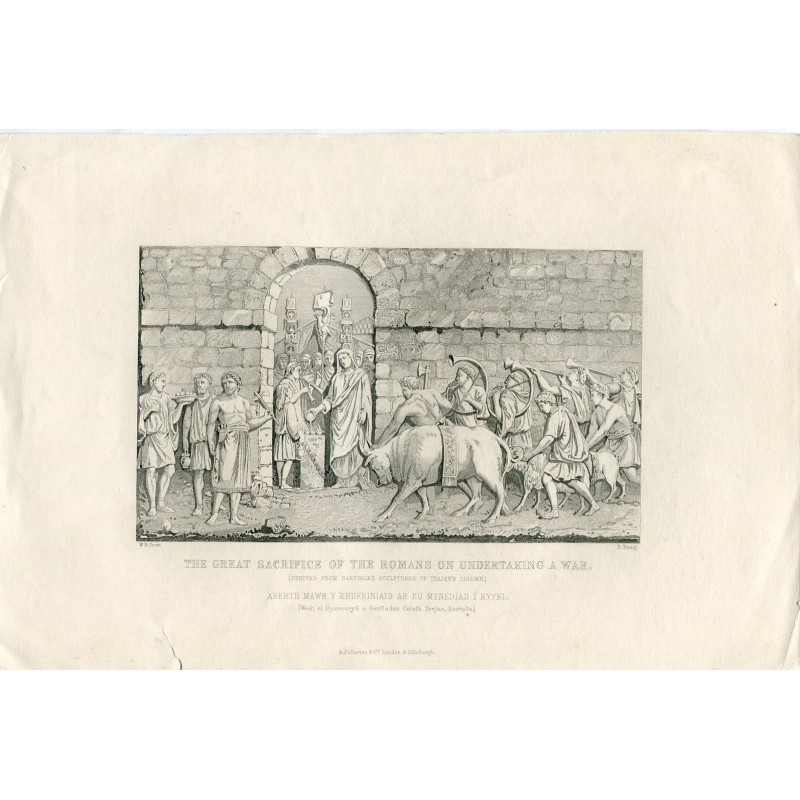 Le Grand Sacrifice des Romains lors de la guerre, gravure de R. Young