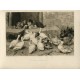 «The last spoonful» grabado por C.G. Murria sobre obra de Briton Riviere en The Art Journal.