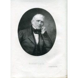 Portrait d'Eugène Scribe, lithographie de Pirodon, copie d'une photographie de Nadar.