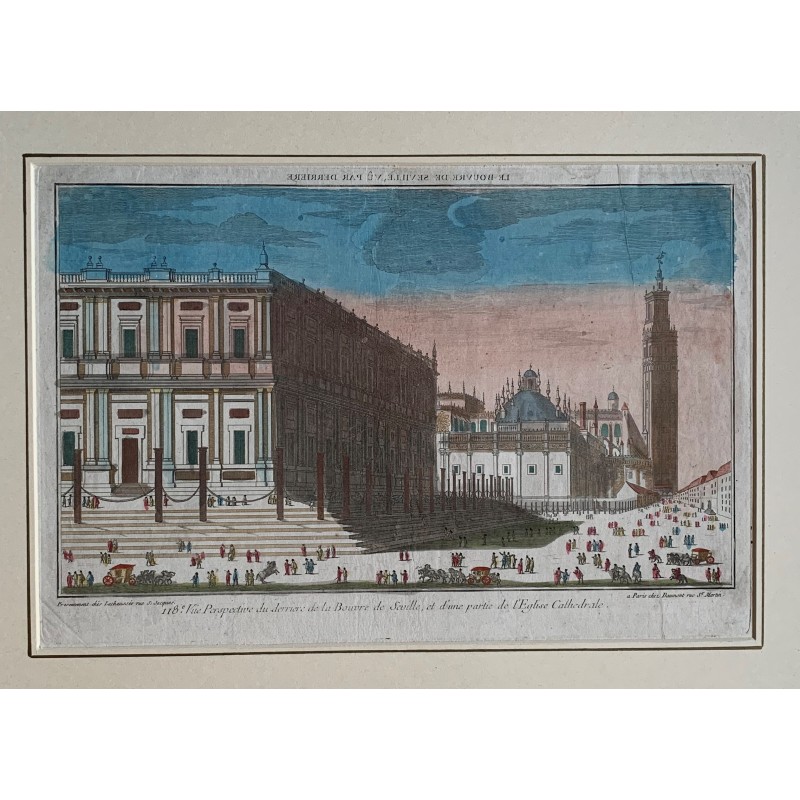 Veduta ottica della Cattedrale di Siviglia, 1770 - Stampa antica