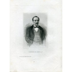 Ritratto. Teodoro di Banville. Incisione di Charles Geoffroy