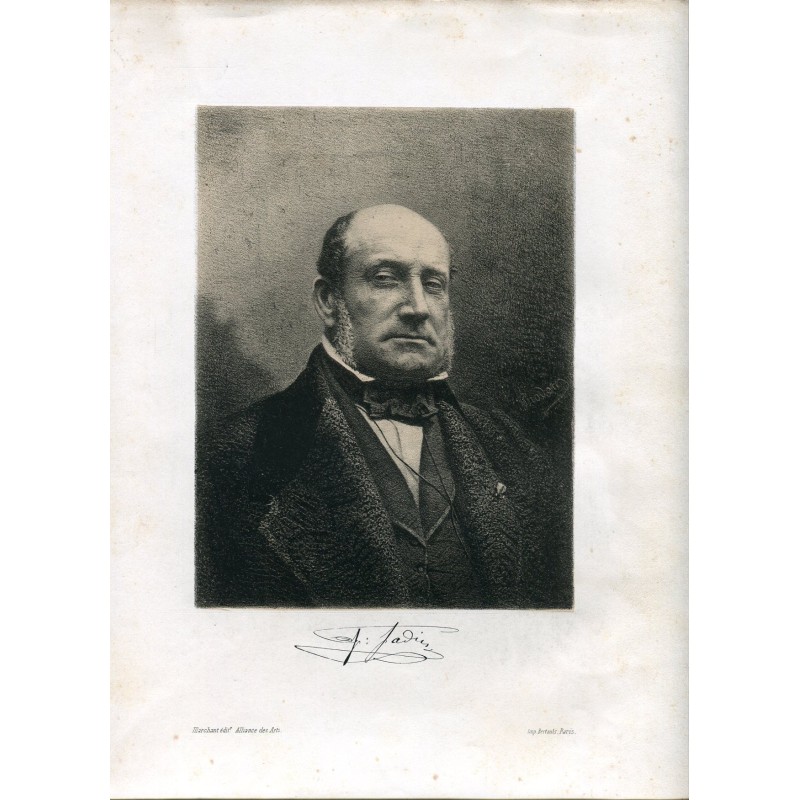 Ritratto. Incisione per l'edizione La Alliance des Arts.