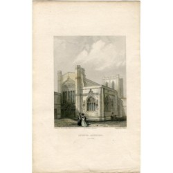Cathédrale de Chester. Gravure de B. Winkles. Dessin de C. Warren.