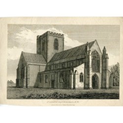 Pays de Galles. Cathédrale Saint-Asaph, gravée par J.C. Buckler, 1820