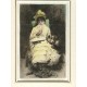 Joven dama con perro' grabado  coloured, por A. Lalauze de un cuadro de G.S. Seymour