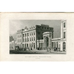 Écosse. Nouveau bureau de poste, Waterloo Place, gravé par Alexander McClatchie, 1829.