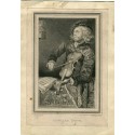 «Portrait of Gerard Dou» Engraving by Courier on the work of Ipse