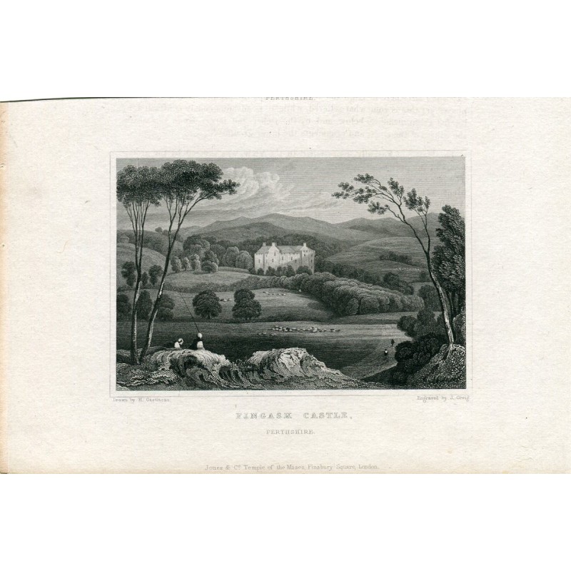 Scotland. Fingask Castle, engraved by J. Greig, 1830