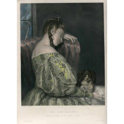The fair sleeper' grabado por G.A. Periam sobre obra de H. Wyatt en 1840-50