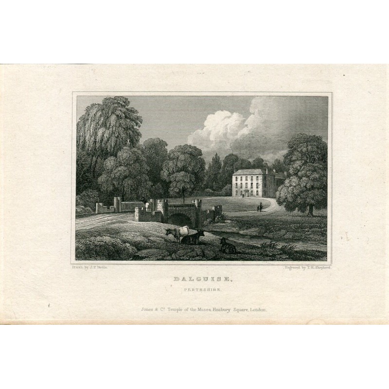 Écosse. Dalguise, dessiné et gravé par Thomas H. Shepherd en 1831