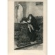 The widows prayer' grabado por Arnoldo Kaiser sobre obra de Rudolf Konopa (Viena 1864-1938)