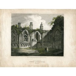 Innenansicht der Holyrood-Kapelle, gestochen von J. Greig im Jahr 1815