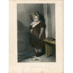 «The Naughty boy» grabado por W. Finden sobre obra de Edwin Landseer en 1880