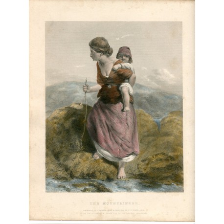 «The mountaineer»  grabado por T. Garner sobre obra de F.P. Poole en 1880