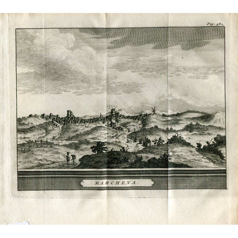 Séville. Marchena. Gravure de Pieter van der Aa, 1707