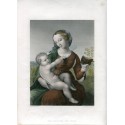 La Vierge à l'Enfant, d'après l'oeuvre de Raphaël. Peter Lightfoot (vers 1850)