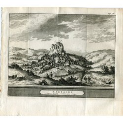 Rocher Hardales, à Malaga. Gravure de Pieter van der Aa, 1707