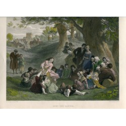 «Hunt the slipper» pintado y grabado por F. Goodall