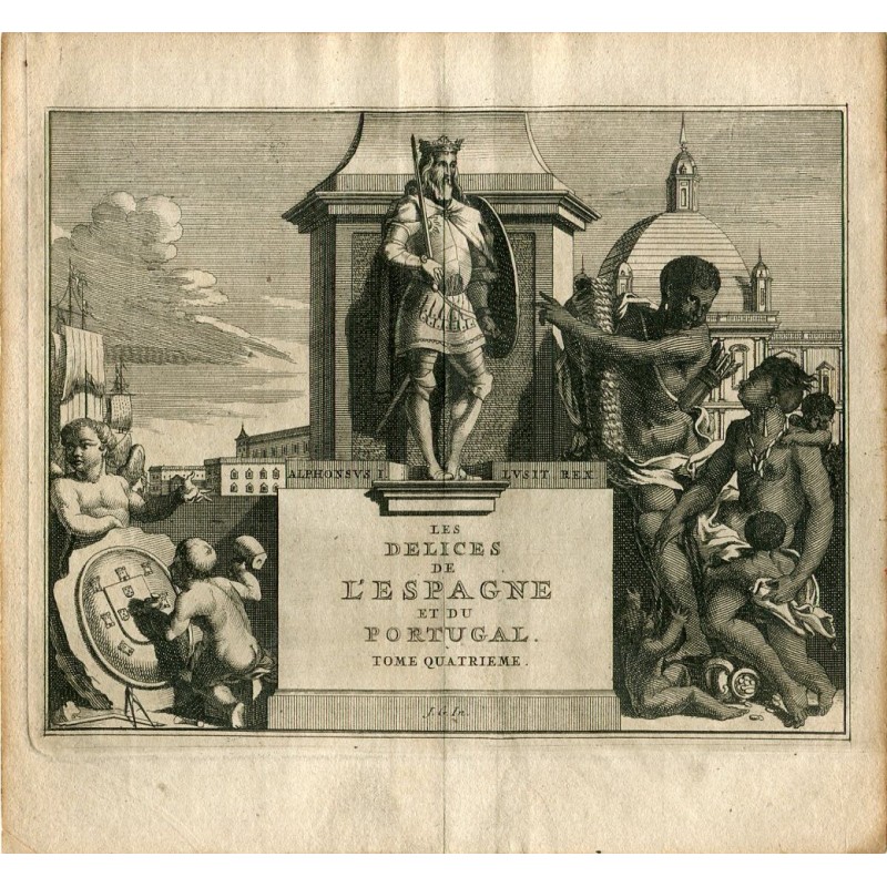 Alfons I., König Lusit. Gestochen von Pieter Van der Aa, 1707.