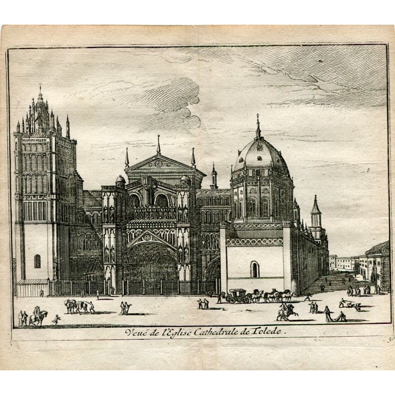 View of the Cathedral Church of Toledo, engraved by Pieter van der Aa.