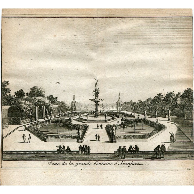 Veduta della grande fontana di Aranjuez, incisa da Van der Aa