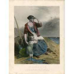 The fisherman' s wife' grabado en 1872 por  G.B. Shaw sobre obra de P.F. Poole