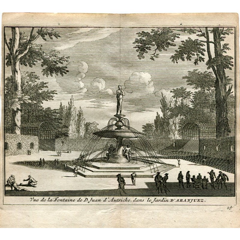 Veduta della fontana di D. Juan d'Austriche nel giardino di Aranjuez di Van der Aa