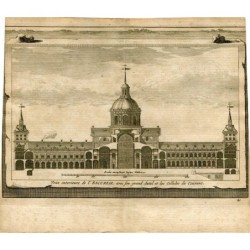View the interior of the Escorial with the grand Autel and the Cellules du Couvent by Van der Aa