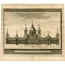 Ingresso al tempio e alla vista interna del convento e al collegio dell'Escorial van der Aa