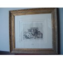 «Étrange dévotion» Gravure originale de la série Les Désastres de la Guerre de Goya. N° 66. 3e manche