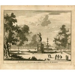 The garden of the Casa de Campo at the gate of Madrid by Pieter Van der Aa