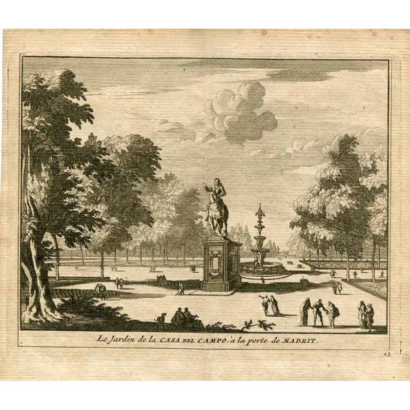 Il giardino della Casa de Campo alle porte di Madrid di Pieter Van der Aa