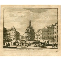 La Fontaine und die Plaza du Soleil in Madrid von Pieter van der Aa