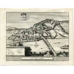 Coimbra (Portugal) - Gravure ancienne - Pieter Van der Aa, 1707