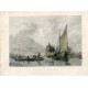 Inglaterra. 'The Pool of the Thames' grabado por W. Miller sobre obra de A.W. Calcott