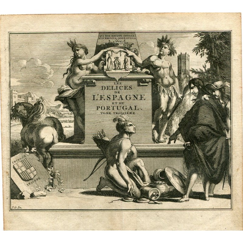 Copertina del tome troisiéme Les delices de l'Espagne et du Portugal, di van der Aa, 1715