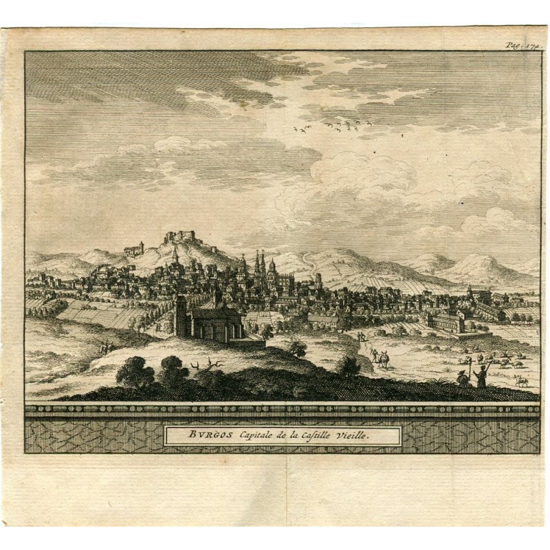 Burgos Capitale de la Castille Vieille di Pieter vander Aa, 1707